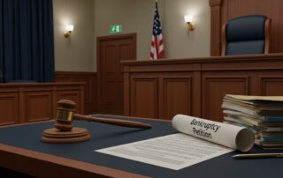what happens if defendant files bankruptcy